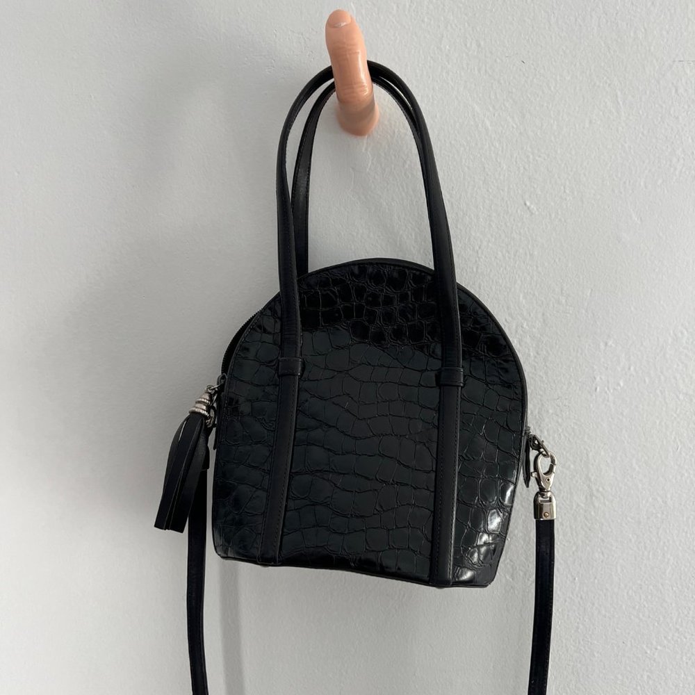 Stuart Weitzman Vtg Black Leather Purse